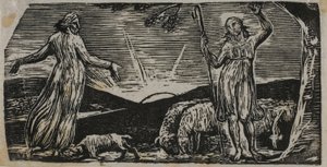 Thenot Remonstrates Colinet-vel, Vergilius pásztoraiból alkotó: William Blake