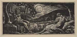 Thenot Under a Fruit Tree, Thorntons Pastorals of Vergil, 1821-ből. alkotó: William Blake