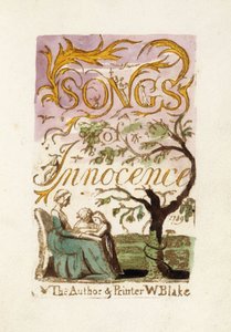 Címlap, "Az ártatlanság dalaiból", 1789 alkotó: William Blake