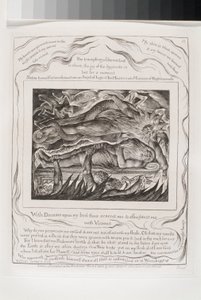 Álmok az ágyamban, te megijesztesz (metszet indiai papírlapon) alkotó: William Blake