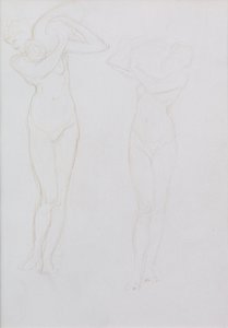 Tanulmány (fémpont) alkotó: William Blake Richmond