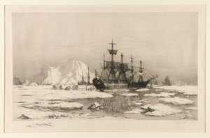 Pecsételők az Északi-sarkon, a festmény után: A jégtáblák között, 1875 alkotó: William Bradford