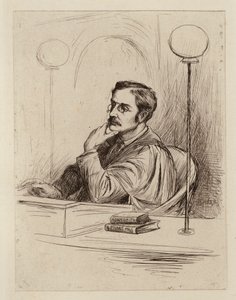 Joseph Shield Nicholson, a kereskedelmi és politikai gazdaságtan és a kereskedelmi jog professzora (metszet) alkotó: William Brassey (after) Hole