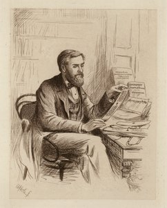Julius Eggeling, a szanszkrit és összehasonlító filológia professzora (metszet) alkotó: William Brassey (after) Hole