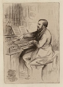 Sir Herbert Oakeley, zenei professzor (metszet) alkotó: William Brassey (after) Hole
