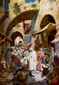 Jézus meggyógyít egy beteg asszonyt - Biblia alkotó: William Brassey Hole