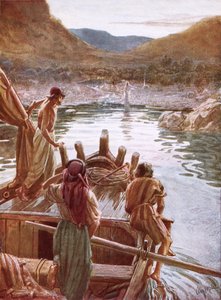 Jézus megmutatta magát Péternek és másoknak a Galileai-tengernél alkotó: William Brassey Hole