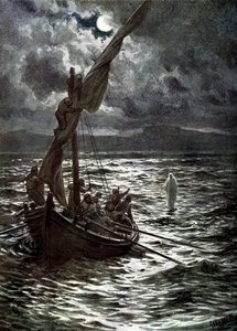 Jézus a vízen jár - Biblia alkotó: William Brassey Hole