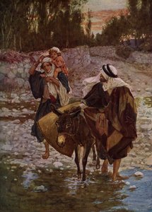 Mária, József és Jézus Egyiptomba utazik - Biblia alkotó: William Brassey Hole