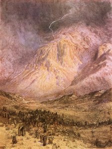 A törvények adása a Sínai-félszigeten alkotó: William Brassey Hole