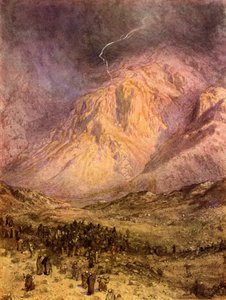 A törvény átadása a Sínai-hegyen. - Biblia alkotó: William Brassey Hole