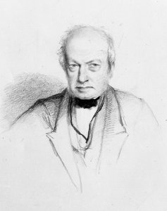 Robert Brown skót botanikus (1773-1858) portréja, 1849 körül (rajz)