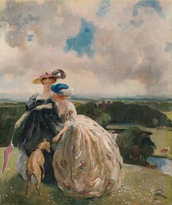 A parkban, Dalswinton, 1904, 1906 alkotó: William Bruce Ellis Ranken
