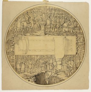 Szertartási pajzs római csatajelenettel alkotó: William Burgess