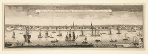 New York város déli kilátása Észak-Amerikában alkotó: William Burgis