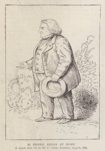 Ernest Renan francia filozófus és vallástörténész otthon alkotó: William C. Smith