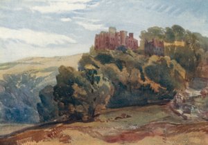 Dunster Castle (színes litográfia)