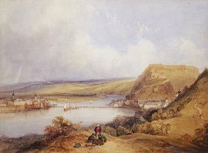 Ehrenbreitstein és Koblenz Pfaffendorf magaslatáról alkotó: William Callow