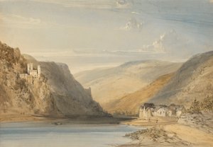 A Rajna Assmannshausenben alkotó: William Callow