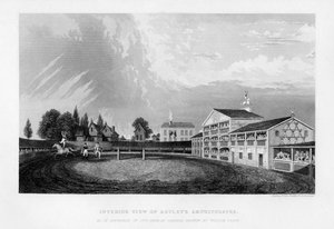 A londoni Astleys Amfiteátrum belső képe, ahogyan az 1777-ben, 1840-ben megjelent.