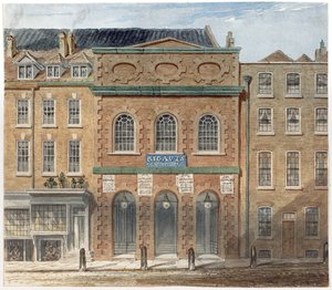 Az első Operaház a Haymarketben, 1789-ben leégett