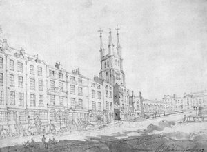 Javítás alatt álló Snow Hill kilátás, 1803 (rajz)
