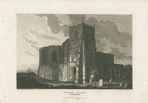 Tutbury Priory Church: metszet, nd [c 1812] (nyomtatás)