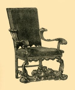 Diófa fotel, c1685-1710, 1881. alkotó: William Catley