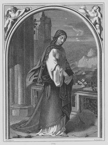 John Milton, A töprengő (metszet)
