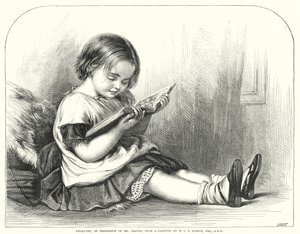 Olvasás (metszet) alkotó: William Charles Thomas (after) Dobson