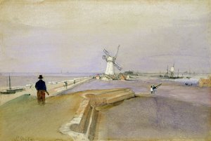 St. Malo (grafit, akvarell és testfesték papíron)