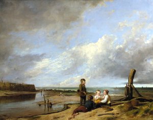 „Shrimp boys at Cromer”, 1815 alkotó: William Collins