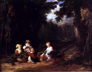 Kisgyermekek komlószedés, 1835 körül (olaj, vászon)