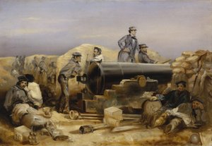 Krími háború (1853-1856): Gyémánt tüzérségi üteg Szevasztopol ostrománál, december 15. alkotó: William 