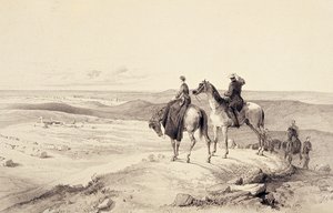 Florence Nightingale és Mr Bracebridge a Cathcarts-dombon, kilátással Sebastopolra alkotó: William Crimea Simpson