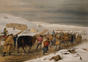 Kunyhók és meleg ruhák a hadsereg számára, tányér a "The Seat of War Keleten", kocsma. Paul und Dominic Colnaghi és Társa, 1856 alkotó: William Crimea Simpson