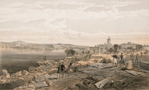 Sebastopol a Nicholas-erőd hátuljából, délre nézve alkotó: William Crimea Simpson