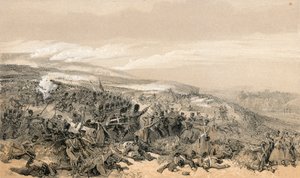 A gárda második rohama, amikor az inkermann-i csatában visszavették a két lövegüteget alkotó: William Crimea Simpson
