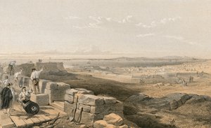 A Yenikale-szoros az öböllel és Kertch városával a régi Yenikale erődből alkotó: William Crimea Simpson