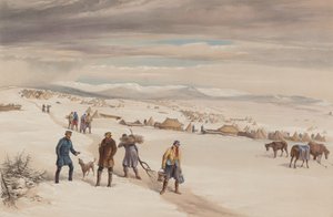 A másodosztály tábora, keletre nézve. 1855. január alkotó: William Crimea Simpson