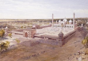 A Jami Masjid, Delhi, 1864 alkotó: William Crimea Simpson