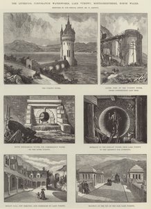 A Liverpool Corporation Vízművek, Vyrnwy-tó, Montgomeryshire, Észak-Wales alkotó: William Crimea Simpson