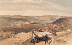 ?Sebastopol városi ütegei vagy belső erődítményei Chapman támadásának előrehaladott párhuzamából, 1855. június 23-án? alkotó: William Crimea Simpson