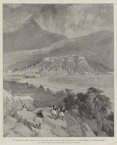 A krétai bajok, Retimo, a sziget egyik fő városa, és a török katonák által elkövetett számos gyilkosság színhelye. alkotó: William Crimea Simpson