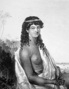 Fiatal lány a Sandwich Isles Hawaiiról, 1826 alkotó: William Dampier