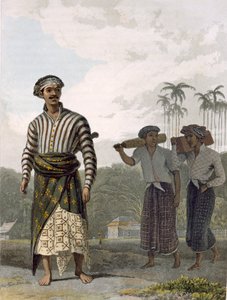 Mantu rangú madures, Thomas Stamford Raffles (1781-1826) „The History of Java” I. kötetének 7. lemeze, pub. 1817 (akvatinta) alkotó: William Daniell