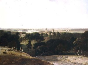 Kilátás Londonra a Greenwich Parkból alkotó: William Daniell