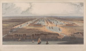 A Nyugat-indiai dokkok látképe alkotó: William Daniell
