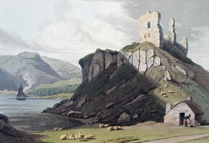 Aros kastély, Mull-sziget, Skócia, 1818 alkotó: William Daniell