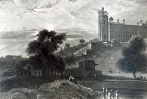 Fatehpur Sikri Agra közelében, R. Brandard metszet (metszet) alkotó: William Daniell